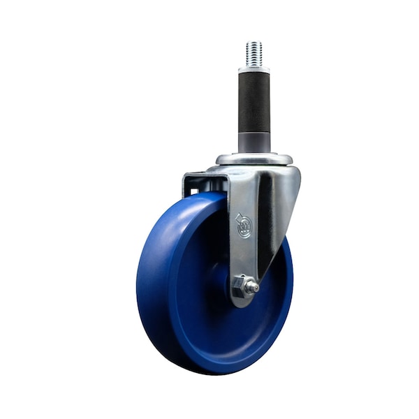 5'' Solid Poly Wheel Swivel 1'' Expanding Stem Caster